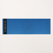 Blue Glitzer, Glitzer Hintergrund, Ihr Name Yogamatte (Rückseite (Horizontal))