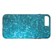 Blue Glitzer & Glitzern Case-Mate iPhone Hülle (Rückseite (Horizontal))