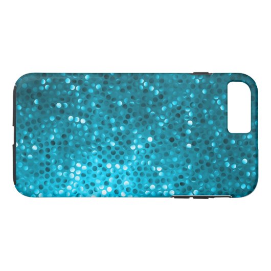 Blue Glitzer & Glitzern Case-Mate iPhone Hülle (Rückseite (Horizontal))