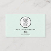 Blue Glitzer Hair Salon Loyalty-Card mit Logo Visitenkarte (Rückseite)