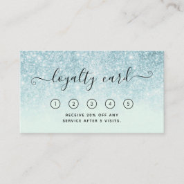 Blue Glitzer Hair Salon Loyalty-Card mit Logo Visitenkarte