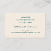 Blue Glitzer Imitate Foil Confetti Black Visitenkarte (Rückseite)