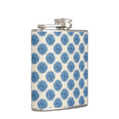 Blue Glitzer Imitate Foil Confetti Dots Flachmann (Rechts)