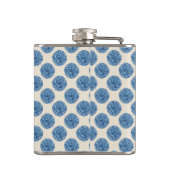 Blue Glitzer Imitate Foil Confetti Dots Flachmann (Rückseite)