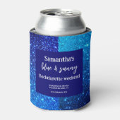 Blue Glitzer Junggeselinnen-Abschied Dosenkühler (Kanne Vorderseite)