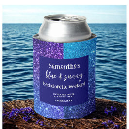 Blue Glitzer Junggeselinnen-Abschied Dosenkühler