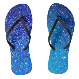 Blue Glitzer Junggeselinnen-Abschied Flip Flops Badesandalen