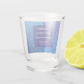 Blue Glitzer Junggeselinnen-Abschied Schnapsglas (Rückseite)