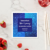 Blue Glitzer Junggeselinnen-Abschied Serviette (Beispiel)