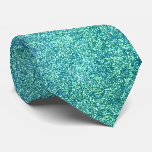 Blue Glitzer Krawatte (Gerollt)