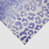 Blue Glitzer Leopard Print Seidenpapier (Ausschnitt)