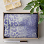 Blue Glitzer Leopard Print Seidenpapier (Geschenk)