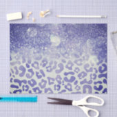 Blue Glitzer Leopard Print Seidenpapier (Handwerk)