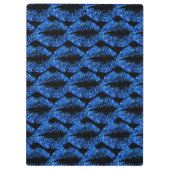 Blue Glitzer Lips #3 Klemmbrett (Rückseite)