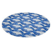 Blue Glitzer Lips #4 Schneidebrett (Ecke)