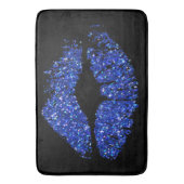 Blue Glitzer Lips Badematte (Vorderseite Vertikal)