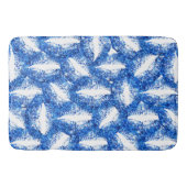 Blue Glitzer Lips Badematte (Vorderseite)