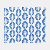 Blue Glitzer Lips Fleecedecke (Vorderseite (Horizontal))
