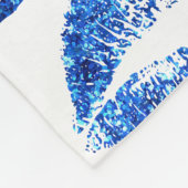 Blue Glitzer Lips Fleecedecke (Ecke)