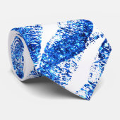Blue Glitzer Lips Krawatte (Gerollt)