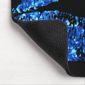 Blue Glitzer Lips Mousepad (Ecke)