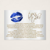 Blue Glitzer Lips on White Instructions (Rückseite)