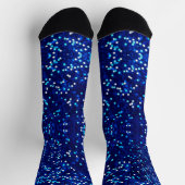 Blue Glitzer Look Socks Socken (Oben)