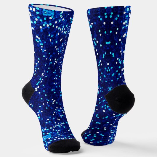 Blue Glitzer Look Socks Socken (Gewinkelt)