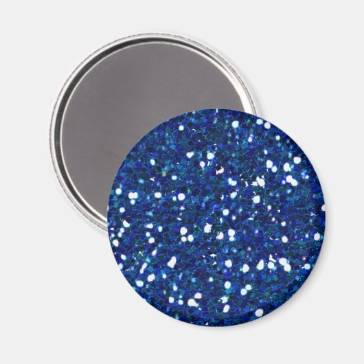 Blue Glitzer Magnet (Vorderseite/Rückseite)