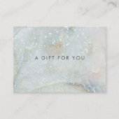 Blue Glitzer Marble Elegantes Geschenkzertifikat Visitenkarte (Vorderseite)