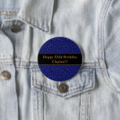 Blue Glitzer mit Meldung zum Geburtstag Button (Beispiel)