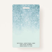 Blue Glitzer Mitarbeiter oder Stylist ID Ausweis (Rückseite)