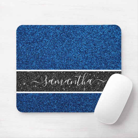 Blue Glitzer Mousepad (Mit Mouse)