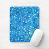 Blue Glitzer Mousepad (Mit Mouse)