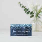 Blue Glitzer Navy Foil Online Store Visitenkarte (Stehend Vorderseite)