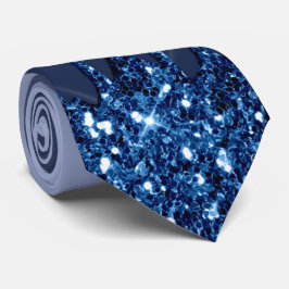 Blue Glitzer Necktie Krawatte