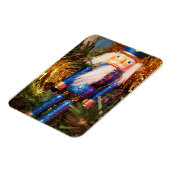 Blue Glitzer Nutcracker Soldat Weihnachtsschmuck Magnet (Linke Seite)