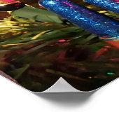 Blue Glitzer Nutcracker Soldat Weihnachtsschmuck Poster (Ecke)