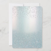 Blue Glitzer ombre Corporate Christmas Party Einladung (Rückseite)