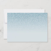 Blue Glitzer ombre Foto vielen Dank Sweet 16 Dankeskarte (Rückseite)