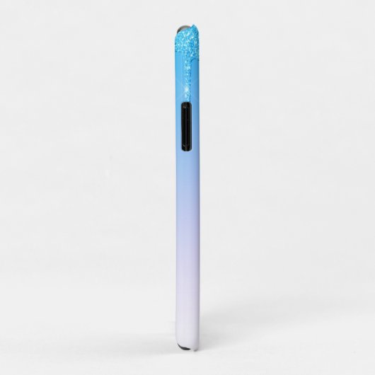 Blue Glitzer Ombré Glam Glitzern Name Case-Mate iPhone Hülle (Hinten/Rechts)