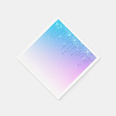 Blue Glitzer Ombré Glam Glitzern Party Serviette (Ecke)