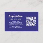 Blue Glitzer Opal Business Card Visitenkarte (Rückseite)