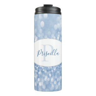 Blue Glitzer personalisieren Thermal Tumbler Thermosbecher