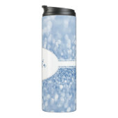 Blue Glitzer personalisieren Thermal Tumbler Thermosbecher (Nach rechts gedreht)