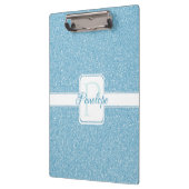 Blue Glitzer Personalisiert Clipboard Klemmbrett (Links)