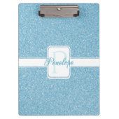 Blue Glitzer Personalisiert Clipboard Klemmbrett (Vorderseite)