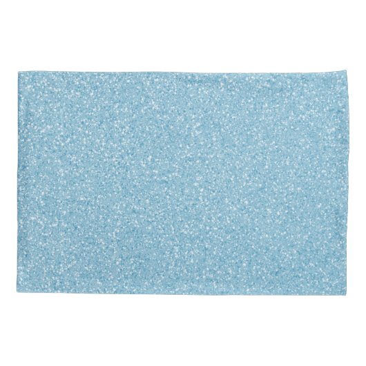 Blue Glitzer Personalisiert Pillow Case Kissenbezug (Rückseite)