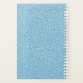 Blue Glitzer Personalisiert Planner Planer (Rückseite)