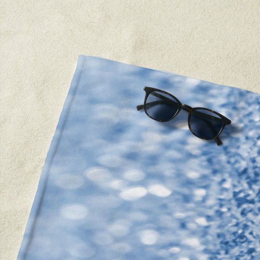 Blue Glitzer Personalize Beach Handtuch (Beispiel)